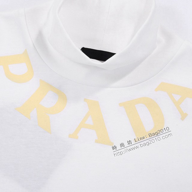 Prada專櫃普拉達2023FW新款印花高領長袖打底衫 男女同款 tzy3012